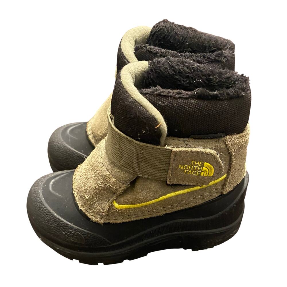 The North Face Heatseeker Toddler Winter Snow Boots Kids Size 8 Brown Waterproof